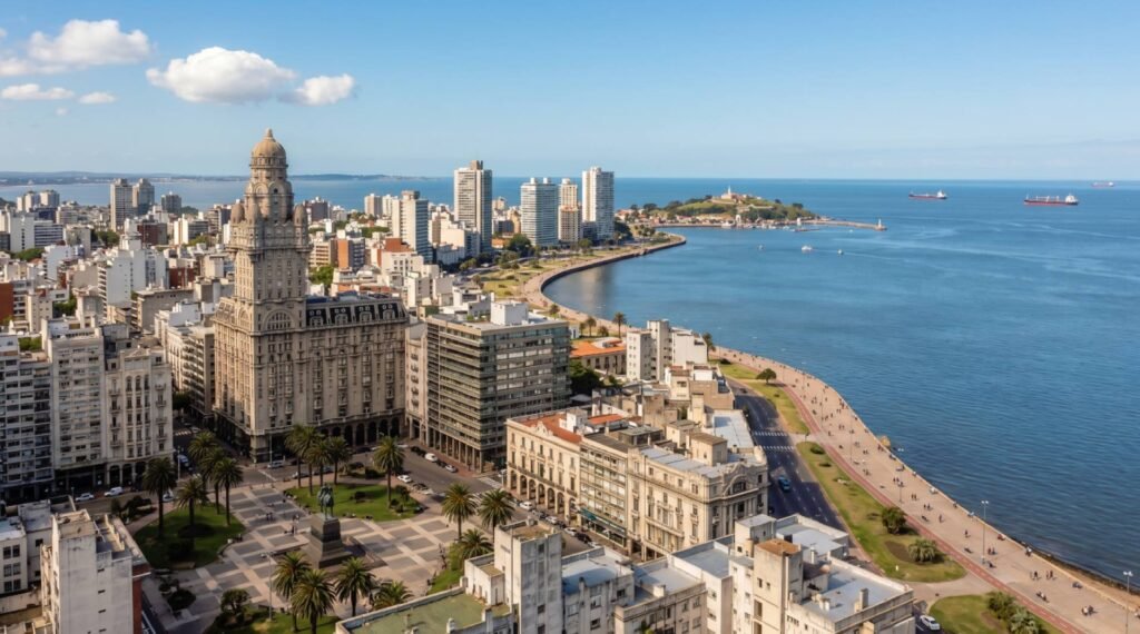 Una vista elevada de la ciudad de Montevideo - Invertir hoy mismo en Uruguay, oportunidades