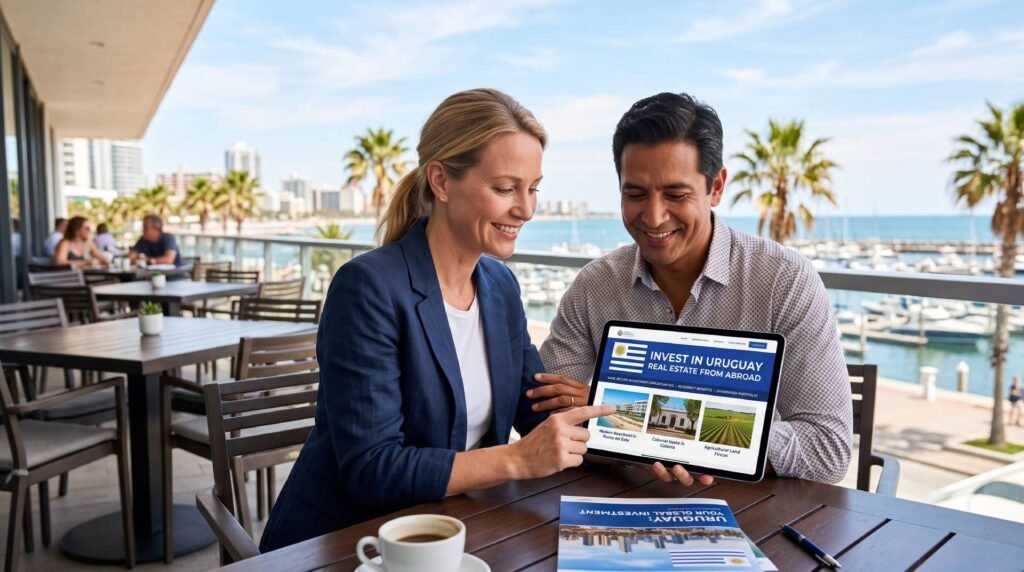 invertir en uruguay - inversor interesado en las opciones de promotor inmobiliario